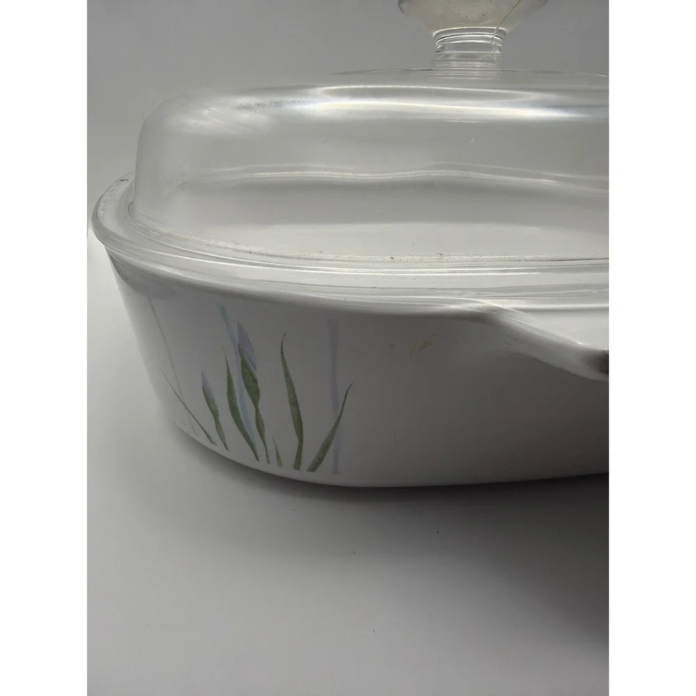 Corning Ware Shadow Iris Casserole Dish 2.5L A-10-B with Lid A-12-C Vintage